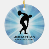 Aangepast Discus Thrower-Ornament Keramisch Ornament (Achterkant)