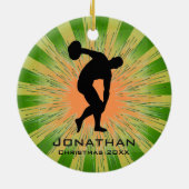 Aangepast Discus Thrower-Ornament Keramisch Ornament (Achterkant)