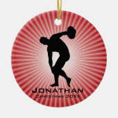 Aangepast Discus Thrower-Ornament Keramisch Ornament (Voorkant)