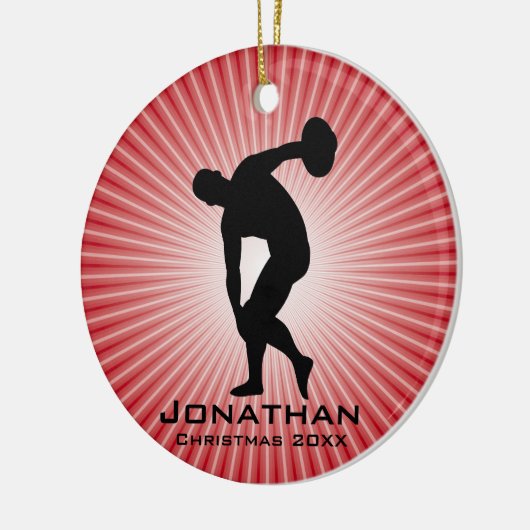 Aangepast Discus Thrower-Ornament Keramisch Ornament (Links)