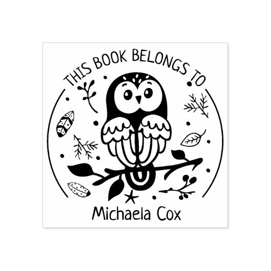 Aangepast Dit boek behoort tot, verkuilt Rubberstempel (Afrduk)