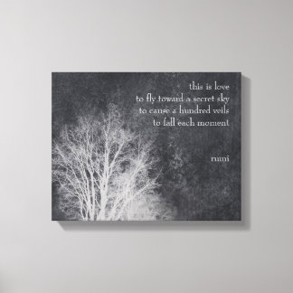 Aangepast "Dit is liefde" Rumi quote Canvas Afdruk