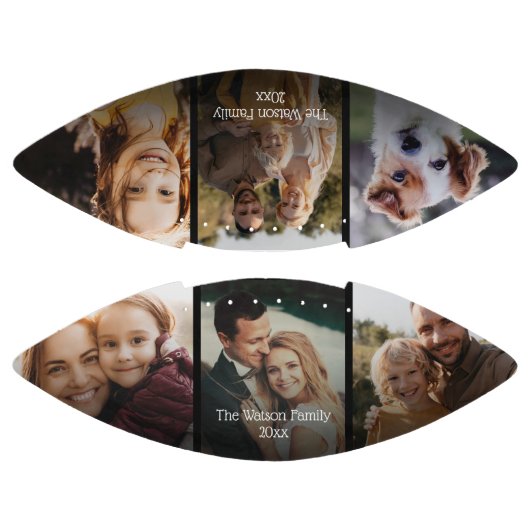 Aangepast DIY 6 Foto naam Cool Modern American Football (Panelen)