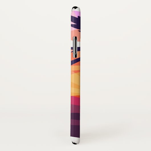 Aangepast DIY Monogrammen  zonsondergang paars Case-Mate iPhone Case (Achterkant / rechts)