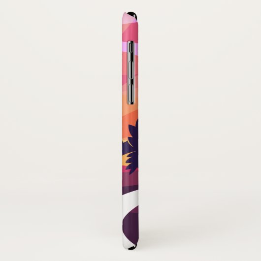 Aangepast DIY Monogrammen  zonsondergang paars Case-Mate iPhone Case (Achterkant/links)