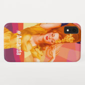 Aangepast DIY Monogrammen zonsondergang paars Case-Mate iPhone Case (Achterkant (horizontaal))