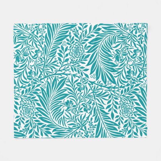 Aangepast DIY Schattig schattig bloempatroon wit b Fleece Deken (Voorkant (Horizontaal))