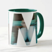 Aangepast DM: Afgeknipte Blauwe Afbeelding Mok