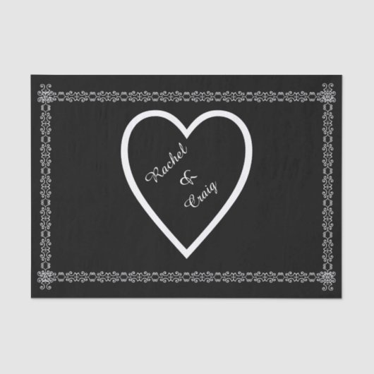 Aangepast document voor bruiloft tissuepapier (Voorkant)
