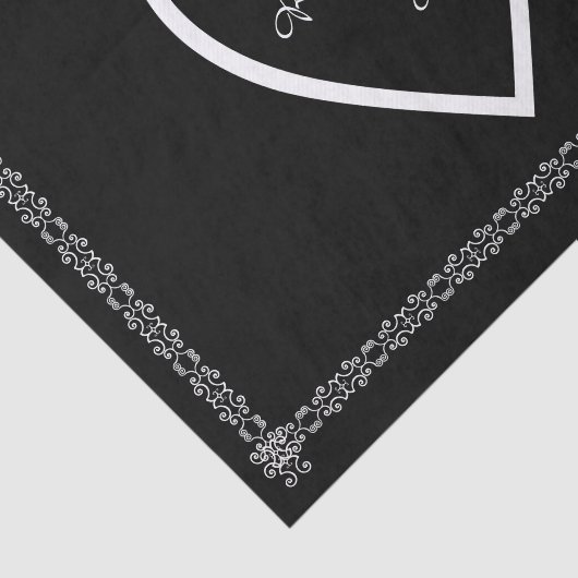 Aangepast document voor bruiloft tissuepapier (Detail)