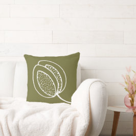 Aangepast doe-het-zelf trendy groen wit chic kussen