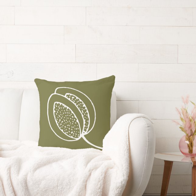Aangepast doe-het-zelf trendy groen wit chic kussen (Bank)