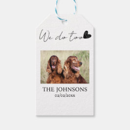 Aangepast doen we ook huisdier bruiloft cadeaulabel