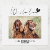 Aangepast doen we ook huisdier bruiloft sparkling wijnetiket (Enkel label)