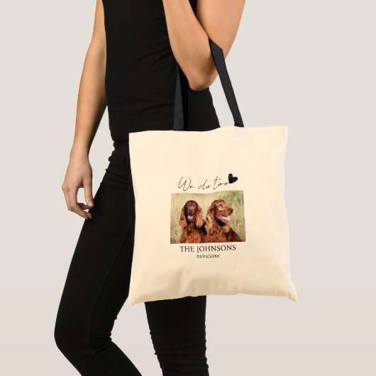 Aangepast doen we ook huisdier bruiloft tote bag (Voorkant (product))