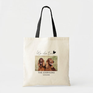 Aangepast doen we ook huisdier bruiloft tote bag