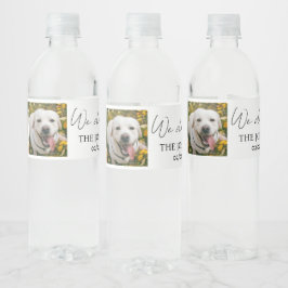 Aangepast doen we ook huisdier bruiloft waterfles etiket