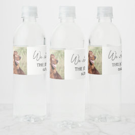 Aangepast doen we ook huisdier bruiloft waterfles etiket