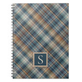 Aangepast, donker Blauwgroen blauw bandje met ging Notitieboek (Voorkant)