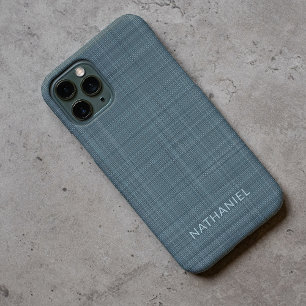 Aangepast donker Blauwgroen blauw grijs textuurpat Case-Mate iPhone Case