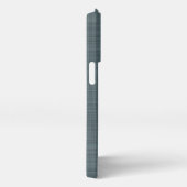 Aangepast donker Blauwgroen blauw grijs textuurpat iPhone Hoesje (Rechterkant)