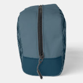 Aangepast donker Blauwgroen blauw houtnerfpatroon Toilettasje (Rechts)