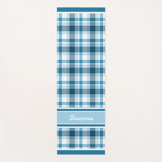 Aangepast donker Blauwgroen Licht Blauw Witte Pset Yogamat (Voorkant)