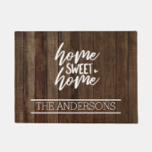 Aangepast donker bruin hout | Home Sweet Home Deurmat (Voorkant)