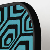 Aangepast, donker hexagon polygon Retro Art Patroo Pickleball Paddle (Links Detail)