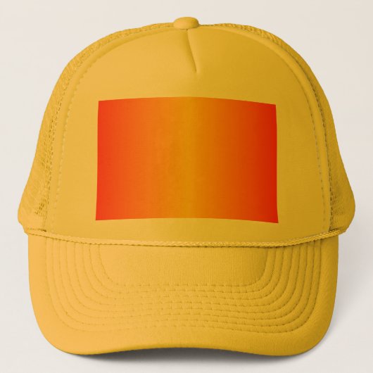 Aangepast donker Oranje geel Trucker Pet (Voorkant)