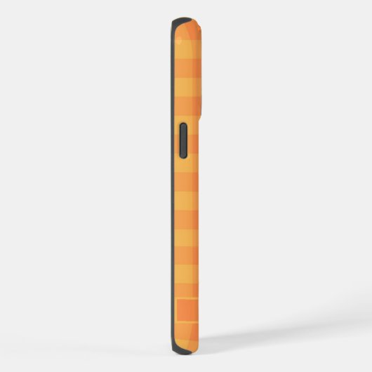 Aangepast donker Sinaasappel lichtgeel geruit patr iPhone Hoesje (Rechterkant)