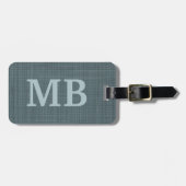 Aangepast donkerblauw Blauwgroen grijs gekleurd Bagagelabel (Voorkant horizontaal)