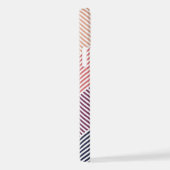 Aangepast donkerblauw magenta rood Oranje strepen  iPhone Hoesje (Rechterkant)