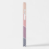 Aangepast donkerblauw magenta rood Oranje strepen  iPhone Hoesje (Linkerkant)