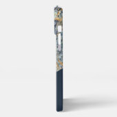 Aangepast donkerblauw rood tinten zwart voor kleur iPhone hoesje (Linkerkant)