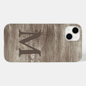 Aangepast donkerbruin houtnerf strepenpatroon Case-Mate iPhone case (Achterkant (horizontaal))