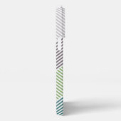 Aangepast Donkerbruin Lime Groen Taupe Stripes Pat iPhone Hoesje (Rechterkant)