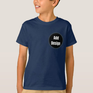 Aangepast donkergrijs ontwerp foto of tekst toevoe t-shirt