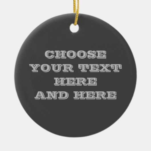 Aangepast donkergrijs Ornament - Jouw tekst aan be (Voorkant)