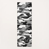Aangepast donkergrijs zwart Camouflage Patroon Yogamat (Voorkant)