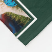 Aangepast donkergroene 10-foto voor pretjes fleece deken (Hoek)