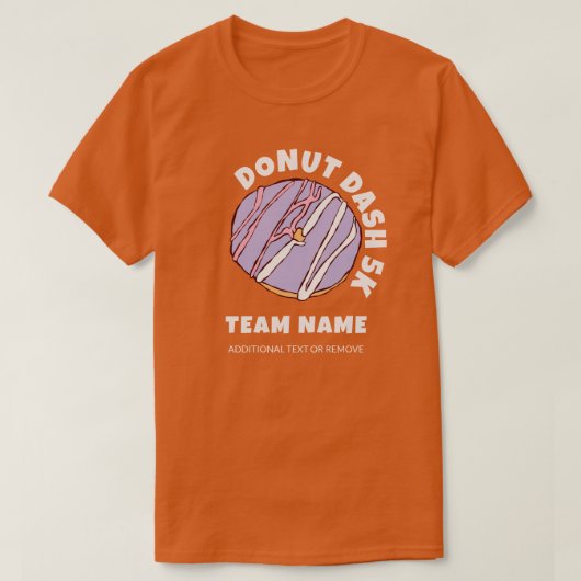 Aangepast Donut 5k Team T-Shirt (Design voorkant)