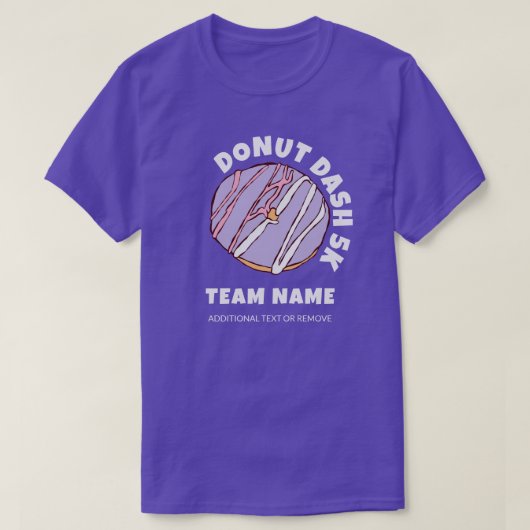 Aangepast Donut 5k Team T-Shirt (Design voorkant)