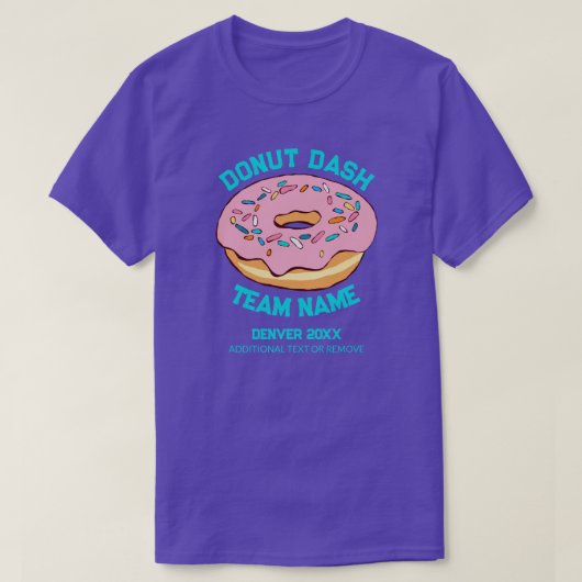 Aangepast Donut Dash Team T-Shirt (Design voorkant)
