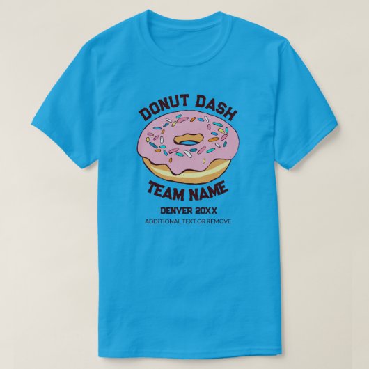 Aangepast Donut Dash Team T-Shirt (Design voorkant)