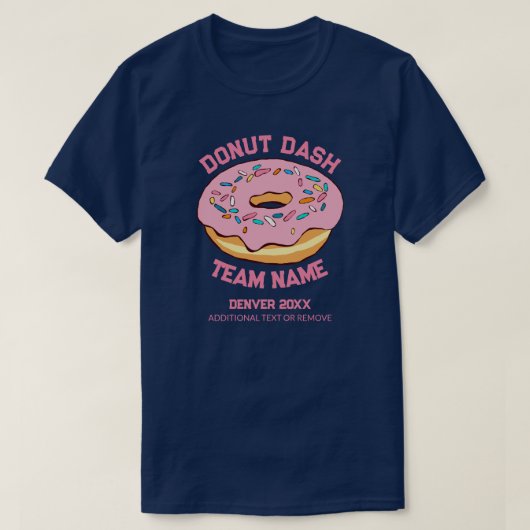 Aangepast Donut Dash Team T-Shirt (Design voorkant)