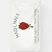 Aangepast door chocolade gedekte aardbeienbanner spandoek (Verticaal)
