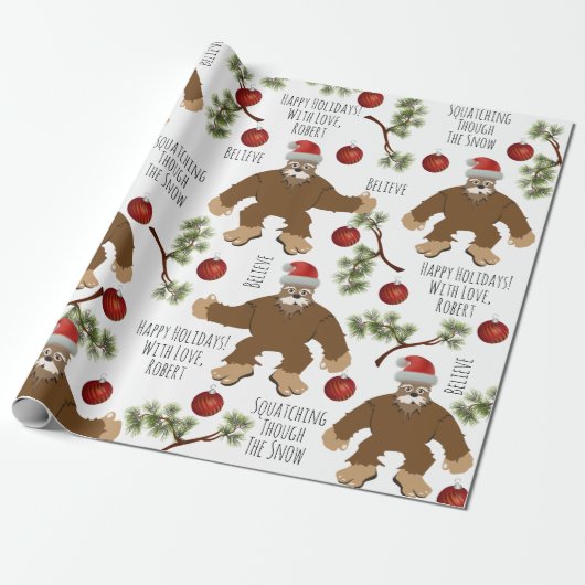 Aangepast door de sneeuw cadeaupapier (Uitgerold)