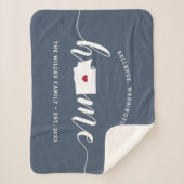 Aangepast door de staat Washington Home Sherpa Deken (Voorkant)