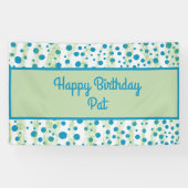 Aangepast door het Zee Blauw en Groen Spandoek (Horizontaal)